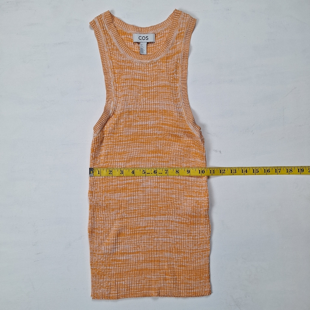 COS Orange Ribbed Tank Top - Picture 7 of 9
